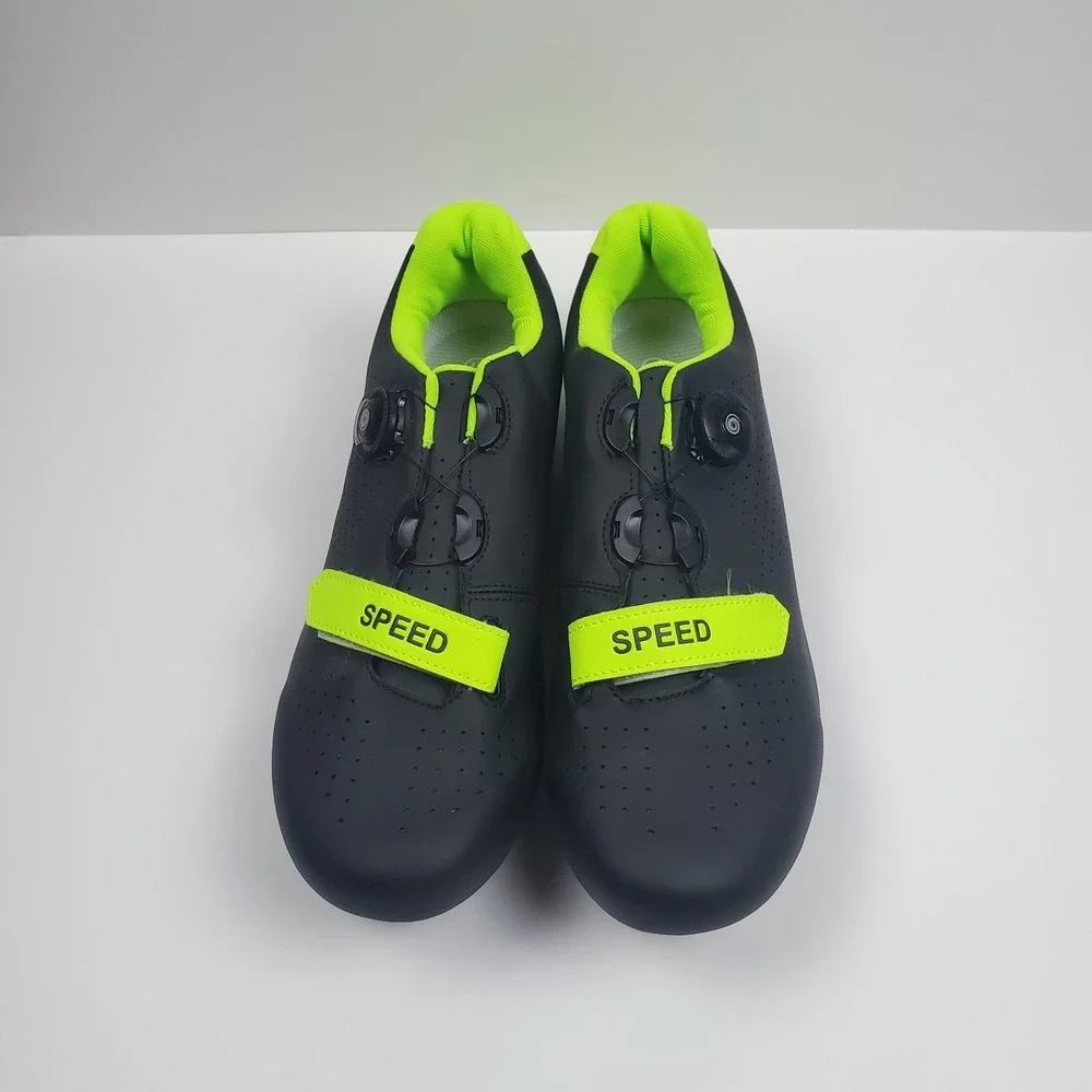 Speed Cycling Shoes Mens US 13 EU 47 Black Green BOA Road Bike Clipless Pro